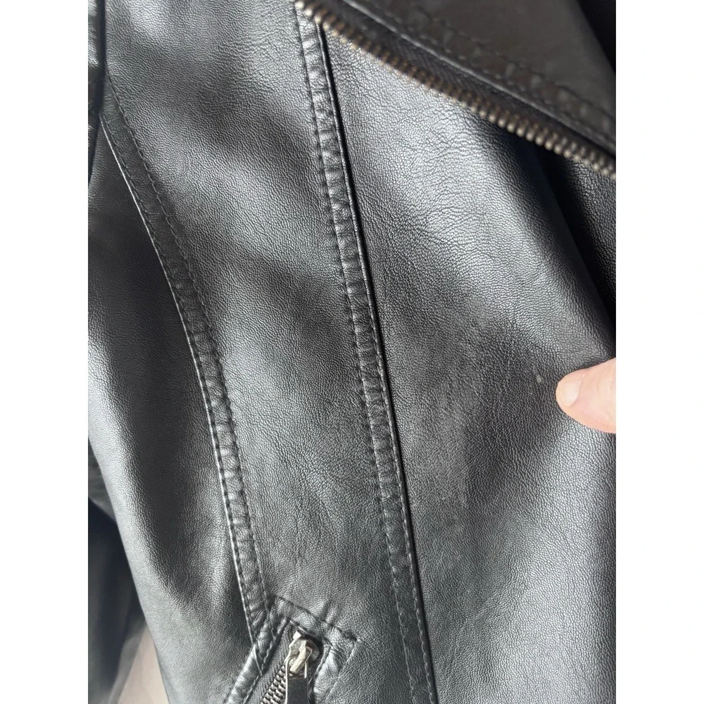 Youth LJYH Black‎ Faux Leather Biker Motorcycle Jacket Kids 9-10Y Boys Girls